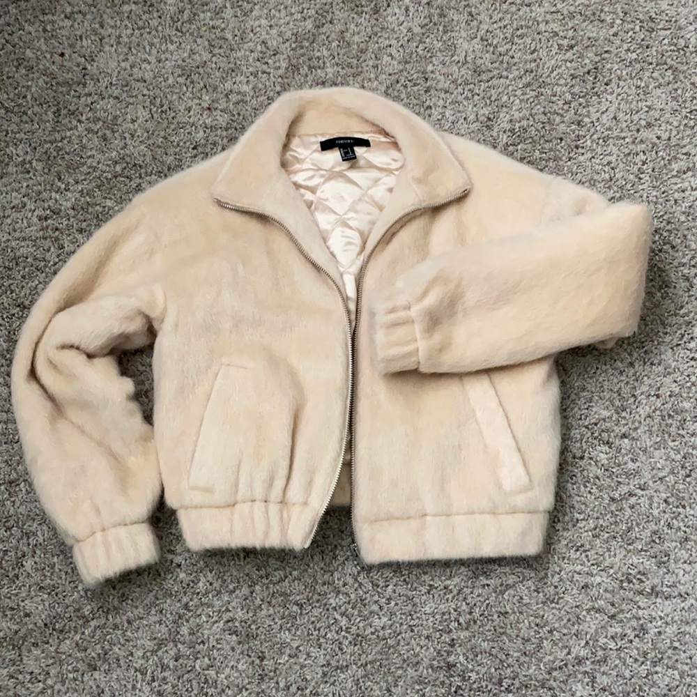 Faux Fur Bomber Teddy jacket
